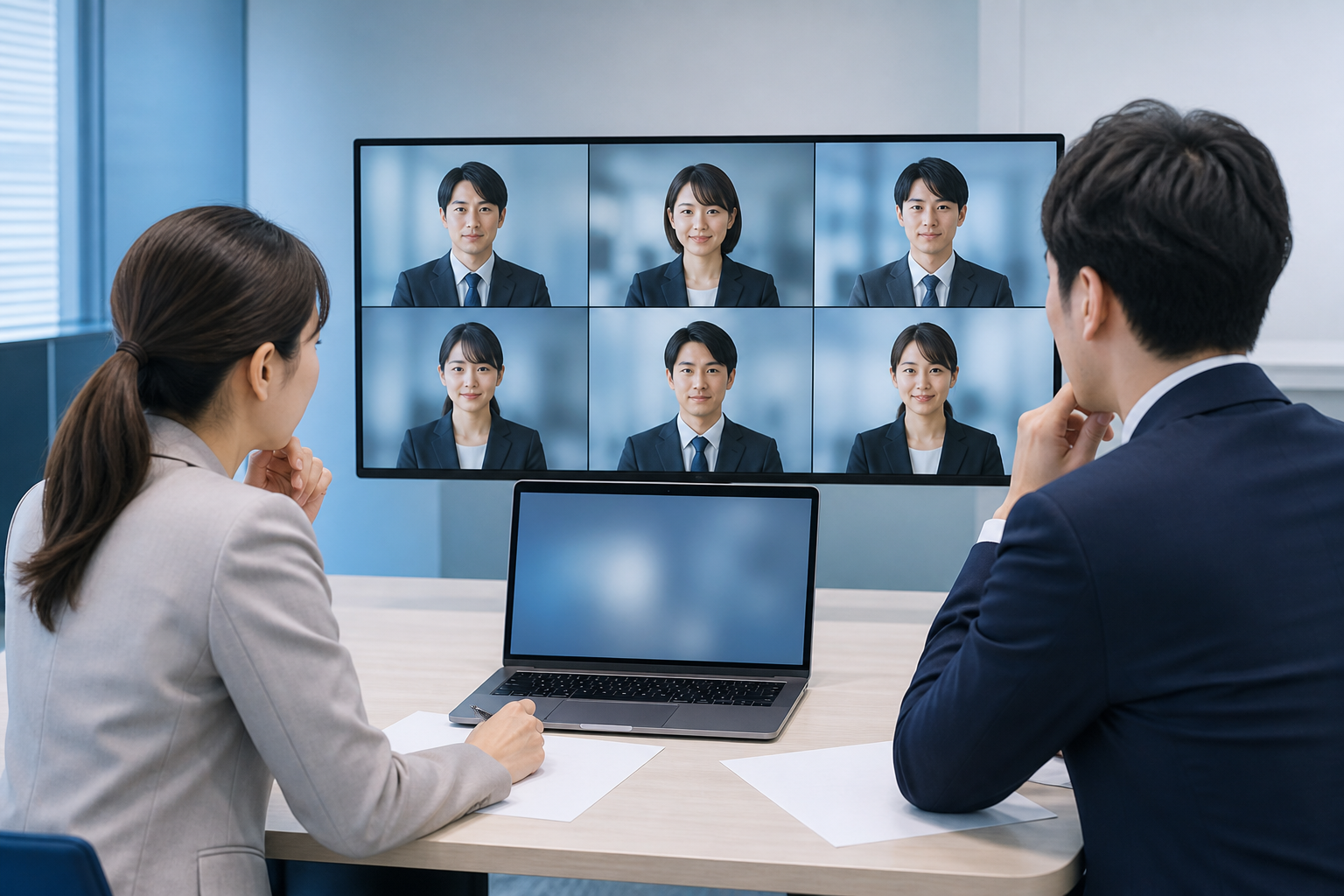 オンライン研修を受講する日本のビジネスパーソン